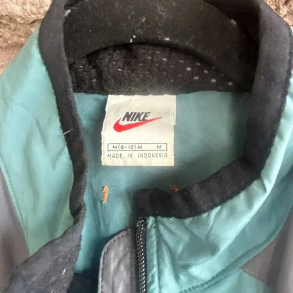 Nike Vintage White Label Gray Teal Windbreaker Running Vest Unisex Size Medium - Picture 6 of 9